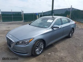 2016 Hyundai Genesis 3.8L with VIN KMHGN4JE9GU144078, listed as a IAAI auction lot 42005889 with 117,489 mi miles. Bid and sale history available at carsss.com. Image 2.