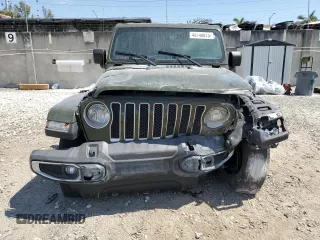 2022 Jeep Wrangler Unlimited Sahara with VIN 1C4HJXEN3NW242458, listed as a Copart auction lot 48148815 with 26,154 mi miles and Salvage Title. Bid and sale history available at DreamBid. Image 5.