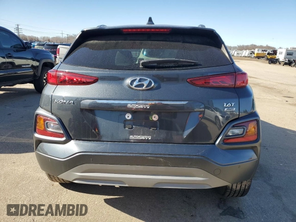 2021 Hyundai Kona Ultimate with VIN KM8K5CA56MU729443, listed as a Copart auction lot 45994575 with 28,042 mi miles and Salvage Title. Bid and sale history available at carsss.com. Image 6.