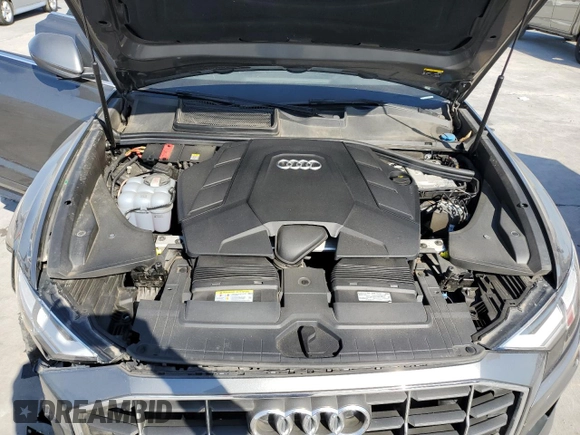 2021 Audi Q8 Premium with VIN WA1AVAF14MD027724, listed as a Copart auction lot 77492574 with 51,732 mi miles and Salvage Title. Bid and sale history available at carsss.com. Image 12.