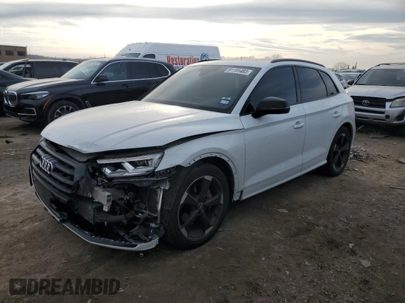 2019 Audi SQ5 Premium Plus with VIN WA1B4AFY3K2064082, listed as a Copart auction lot 81191483 with 43,602 mi miles and . Bid and sale history available at DreamBid. Image 1.