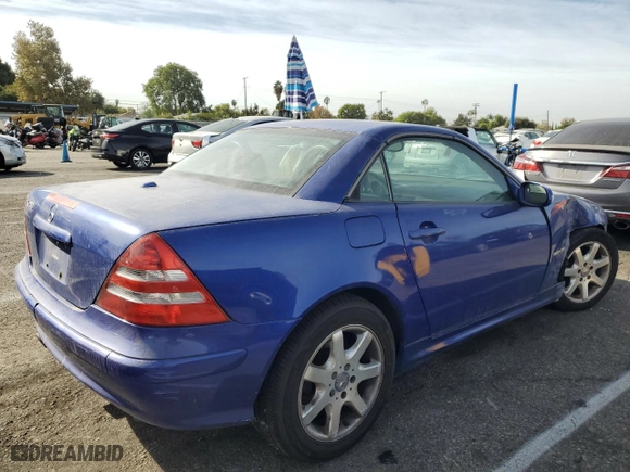 2001 Mercedes-Benz SLK-Class Kompressor with VIN WDBKK49F11F229866, listed as a Copart auction lot 79446964 with 161,263 mi miles and Clean Title. Bid and sale history available at carsss.com. Image 3.