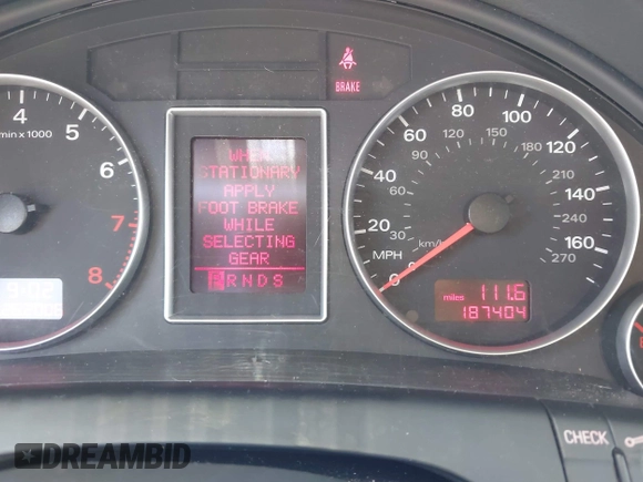 2007 Audi A4 2.0T с VIN WAUKF78E47A216368, выставлен на аукционе IAAI как лот 42481410 с пробегом 187 404 миль миль и . История ставок и продаж доступна на DreamBid. Изображение 7.