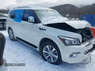 2017 Infiniti QX80 with VIN JN8AZ2NEXH9157279, listed as a IAAI auction lot 41286158 with Not Provided miles. Bid and sale history available at carsss.com. Image 1.