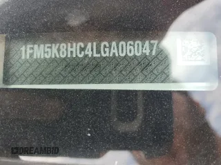 2020 Ford Explorer Platinum z VIN 1FM5K8HC4LGA06047, wystawiony jako Copart lot #58777285 z przebiegiem Nie podano mil oraz Szkoda całkowita • Salvage title. Historia ofert i sprzedaży dostępna na DreamBid. Obrazek 12.