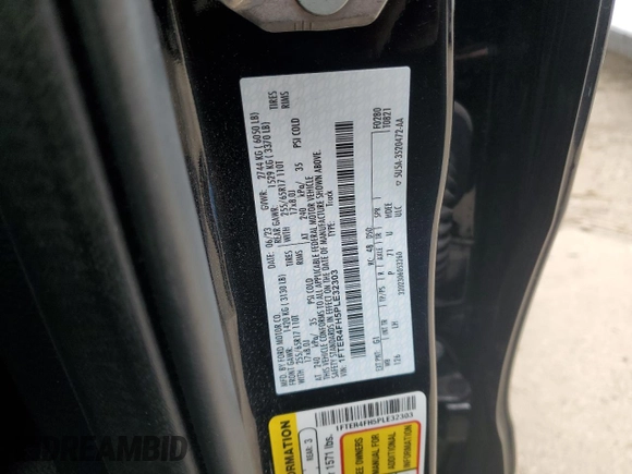 2023 Ford Ranger XL with VIN 1FTER4FH5PLE32303, listed as a Copart auction lot 52417505 with 26,392 mi miles and Salvage title. Bid and sale history available at DreamBid. Image 13.