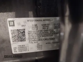 2018 Chevrolet Suburban LT z VIN 1GNSKHKC7JR173463, wystawiony jako IAAI lot #41640353 z przebiegiem Nie podano mil oraz . Historia ofert i sprzedaży dostępna na DreamBid. Obrazek 9.