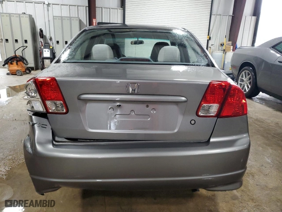 2005 Honda Civic Sdn VP with VIN 1HGES16395L017538, listed as a Copart auction lot 52503465 with 89,105 mi miles and Salvage Title. Bid and sale history available at carsss.com. Image 6.