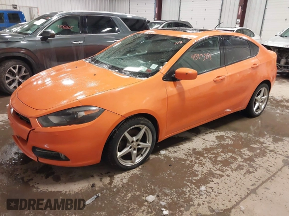 2013 Dodge Dart SXT with VIN 1C3CDFBA5DD342329, listed as a IAAI auction lot 41593953 with 1 mi miles. Bid and sale history available at carsss.com. Image 2.