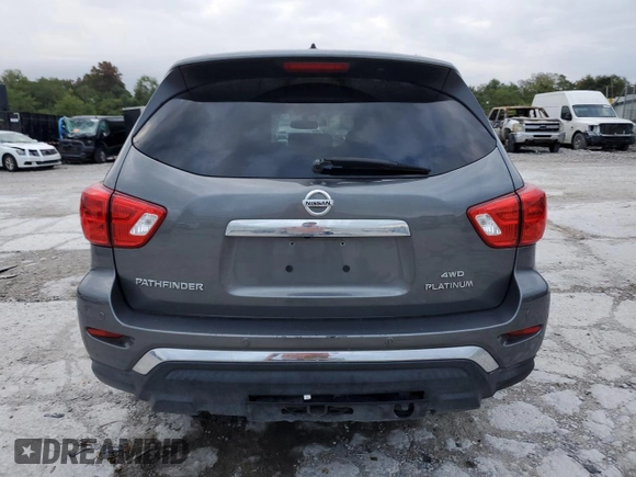 2018 Nissan Pathfinder Platinum with VIN 5N1DR2MM0JC648997, listed as a Copart auction lot 72800184 with 145,940 mi miles and Salvage title. Bid and sale history available at DreamBid. Image 6.