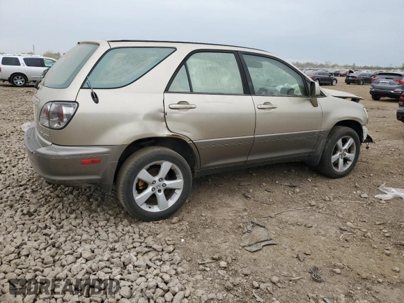2003 Lexus RX 300 z VIN JTJHF10U030308457, wystawiony jako Copart lot #54902855 z przebiegiem 263 202 mil mil oraz Szkoda całkowita • Salvage title. Historia ofert i sprzedaży dostępna na DreamBid. Obrazek 3.