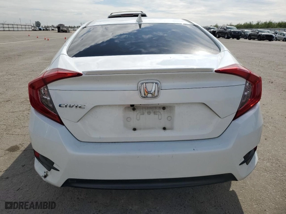 2018 Honda Civic Sedan EX-T with VIN JHMFC1F35JX021586, listed as a Copart auction lot 48384025 with 186,664 mi miles and Salvage Title. Bid and sale history available at carsss.com. Image 6.