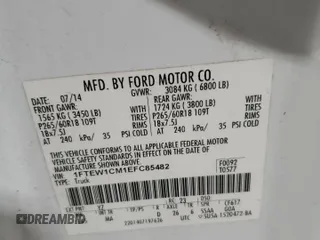 2014 Ford F-150 XL with VIN 1FTEW1CM1EFC85482, listed as a Copart auction lot 45533885 with 207,738 mi miles and Salvage Title. Bid and sale history available at carsss.com. Image 13.