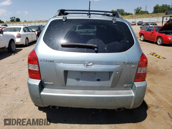 2008 Hyundai Tucson SE with VIN KM8JN72DX8U880462, listed as a Copart auction lot 65831134 with 92,077 mi miles and Salvage Title. Bid and sale history available at carsss.com. Image 6.