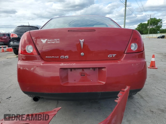2006 Pontiac G6 GT with VIN 1G2ZH558164222404, listed as a Copart auction lot 53876185 with 193,407 mi miles and Salvage title. Bid and sale history available at DreamBid. Image 6.