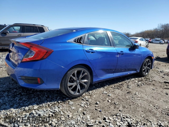 2019 Honda Civic Sport with VIN 2HGFC2F84KH585949, listed as a Copart auction lot 49404105 with 100,886 mi miles and Salvage Title. Bid and sale history available at DreamBid. Image 3.