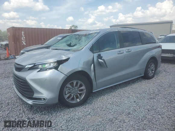 2022 Toyota Sienna XLE with VIN 5TDJRKEC3NS087440, listed as a Copart auction lot 55144735 with 35,050 mi miles and Salvage Title. Bid and sale history available at DreamBid. Image 1.