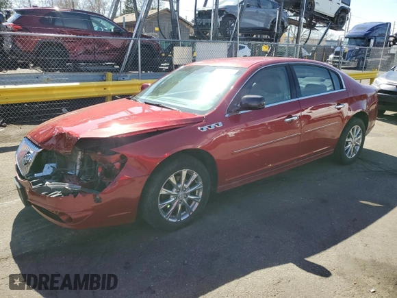 2011 Buick Lucerne CXL Premium with VIN 1G4HJ5EM0BU109350, listed as a Copart auction lot 48419635 with 104,565 mi miles and Salvage Title. Bid and sale history available at carsss.com. Image 1.