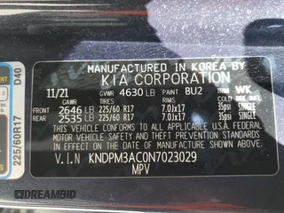 2022 Kia Sportage LX z VIN KNDPM3AC0N7023029, wystawiony jako Copart lot #57183955 z przebiegiem 21 653 mil mil oraz Szkoda całkowita • Salvage title. Historia ofert i sprzedaży dostępna na DreamBid. Obrazek 13.