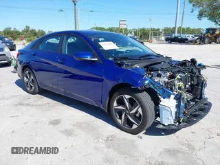 2023 Hyundai Elantra SEL with VIN KMHLS4AG2PU387529, listed as a IAAI auction lot 41825006 with 25,102 mi miles and . Bid and sale history available at carsss.com. Image 1.