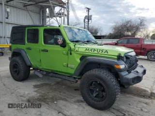 2019 Jeep Wrangler Unlimited Sport with VIN 1C4HJXDG4KW508021, listed as a Copart auction lot 43949845 with 107,464 mi miles and Salvage title. Bid and sale history available at DreamBid. Image 4.