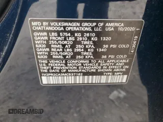 2021 Volkswagen Atlas SE with VIN 1V2PR2CA3MC537162, listed as a Copart auction lot 87914555 with 50,699 mi miles and Clean title. Bid and sale history available at DreamBid. Image 15.