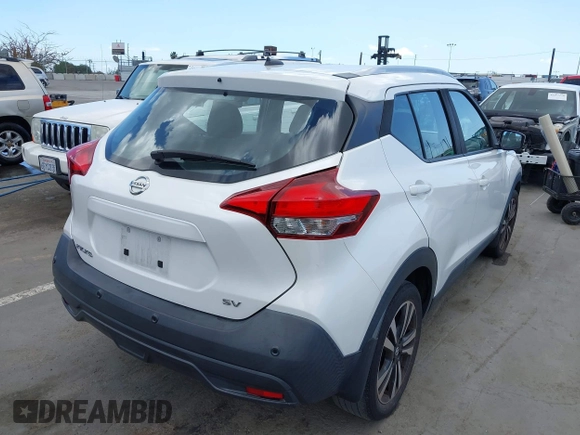 2020 Nissan Kicks SV with VIN 3N1CP5CV3LL483605, listed as a IAAI auction lot 42261522 with 53,381 mi miles and . Bid and sale history available at DreamBid. Image 4.