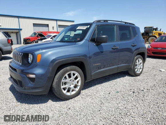 2021 Jeep Renegade Sport with VIN ZACNJCAB8MPM95324, listed as a Copart auction lot 52520685 with 10,733 mi miles and Non repairable. Bid and sale history available at DreamBid. Image 1.