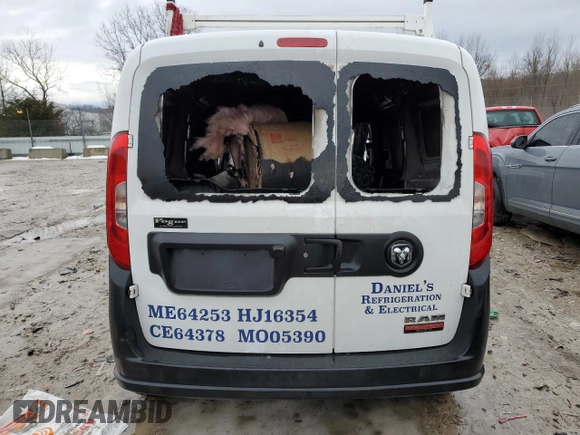 2015 Ram ProMaster City Cargo Tradesman with VIN ZFBERFAT3F6970960, listed as a Copart auction lot 41684095 with Not provided miles and Non repairable. Bid and sale history available at DreamBid. Image 6.