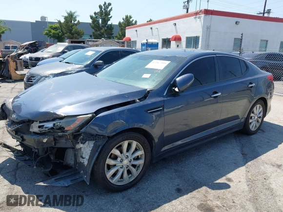 2015 Kia Optima LX with VIN 5XXGM4A70FG438174, listed as a IAAI auction lot 42267399 with 132,406 mi miles and . Bid and sale history available at DreamBid. Image 2.