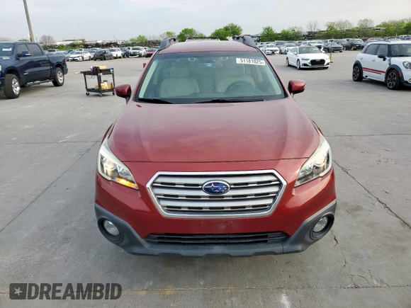 2015 Subaru Outback Premium with VIN 4S4BSBFC0F3245691, listed as a Copart auction lot 51181025 with 125,883 mi miles and Salvage title. Bid and sale history available at DreamBid. Image 5.