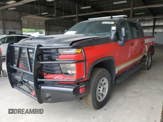 2024 Chevrolet Silverado 3500HD Work Truck with VIN 1GC4YSE76RF374036, listed as a Copart auction lot 55776305 with 49 mi miles and Salvage title. Bid and sale history available at DreamBid. Image 1.