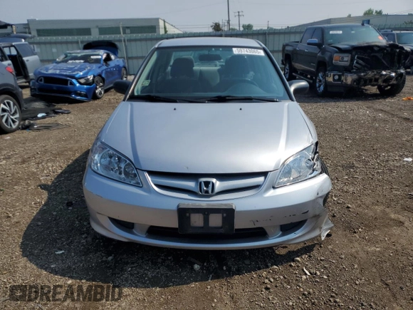 2004 Honda Civic VP with VIN 1HGES16314L008220, listed as a Copart auction lot 59743065 with 132,383 mi miles and Salvage title. Bid and sale history available at DreamBid. Image 5.