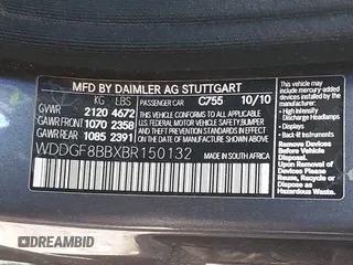 2011 Mercedes-Benz C 300 Sport with VIN WDDGF8BBXBR150132, listed as a IAAI auction lot 41889061 with 125,232 mi miles and . Bid and sale history available at DreamBid. Image 9.