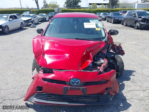 2020 Toyota Prius L Eco with VIN JTDKARFU0L3109596, listed as a IAAI auction lot 41950366 with 1 mi miles. Bid and sale history available at carsss.com. Image 11.