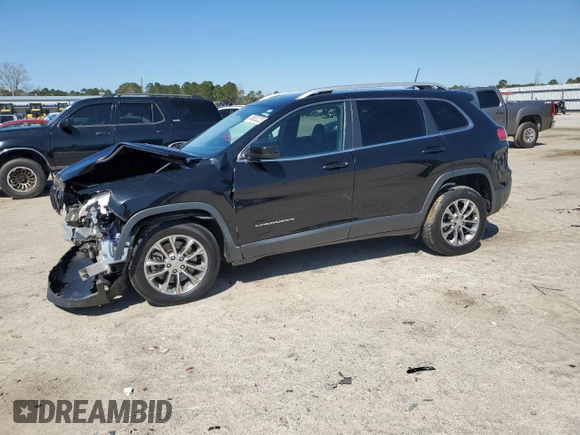 2019 Jeep Cherokee Latitude Plus with VIN 1C4PJLLB4KD202281, listed as a Copart auction lot 48633225 with 153,366 mi miles and Salvage Title. Bid and sale history available at DreamBid. Image 1.
