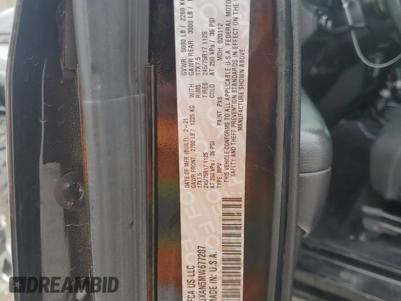2021 Jeep Wrangler Sport with VIN 1C4GJXAN5MW677207, listed as a Copart auction lot 47241615 with Not Provided miles and Non Repairable. Bid and sale history available at DreamBid. Image 13.