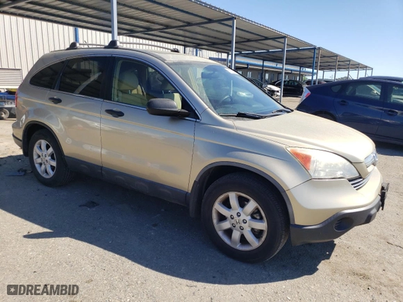 2007 Honda CR-V EX with VIN JHLRE38507C002630, listed as a Copart auction lot 50633575 with 237,391 mi miles and Salvage Title. Bid and sale history available at carsss.com. Image 4.
