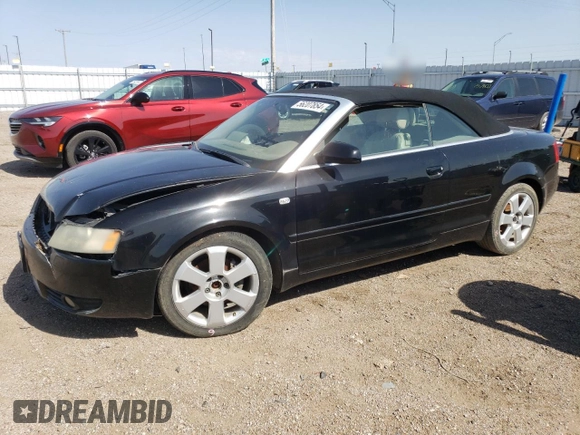 2003 Audi A4 1.8T with VIN WAUAC48H83K021679, listed as a Copart auction lot 56207854 with 87,166 mi miles and Salvage Title. Bid and sale history available at carsss.com. Image 1.