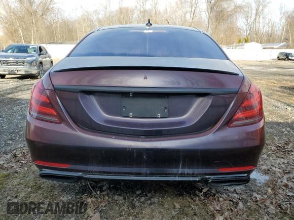 2019 Mercedes-Benz S 560 with VIN WDDUG8GB1KA460161, listed as a Copart auction lot 84056044 with 37,953 mi miles and Salvage Title. Bid and sale history available at DreamBid. Image 6.