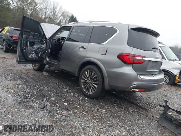 2018 Infiniti QX80 with VIN JN8AZ2NE7J9195445, listed as a IAAI auction lot 41409349 with 133,241 mi miles and . Bid and sale history available at DreamBid. Image 3.