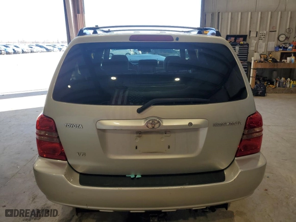 2003 Toyota Highlander with VIN JTEGF21A930112568, listed as a Copart auction lot 42974445 with 267,489 mi miles and Salvage Title. Bid and sale history available at carsss.com. Image 6.