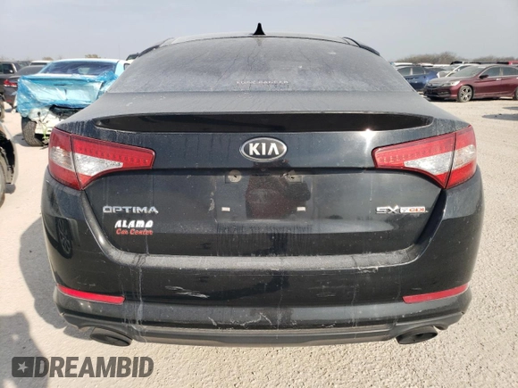 2013 Kia Optima SX with VIN 5XXGR4A65DG229079, listed as a Copart auction lot 46620134 with 154,977 mi miles and Salvage Title. Bid and sale history available at carsss.com. Image 6.