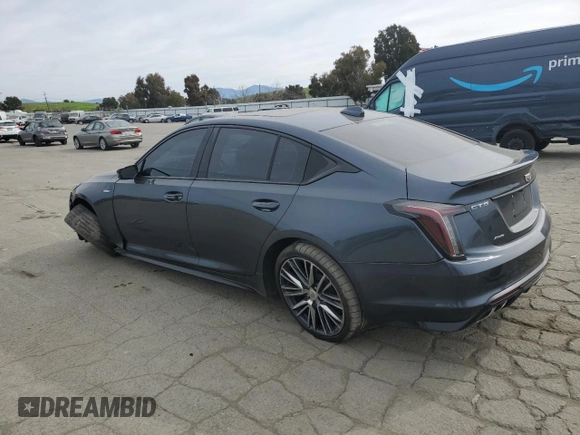 2020 Cadillac CT5 V-Series with VIN 1G6DV5RW5L0151558, listed as a Copart auction lot 47098245 with 60,790 mi miles and Salvage Title. Bid and sale history available at carsss.com. Image 2.