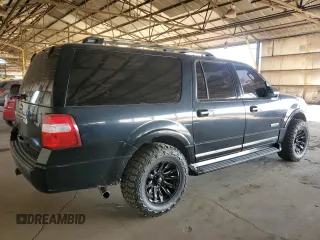2007 Ford Expedition EL Limited with VIN 1FMFK19527LA45910, listed as a Copart auction lot 83823304 with 186,380 mi miles and Salvage Title. Bid and sale history available at carsss.com. Image 3.
