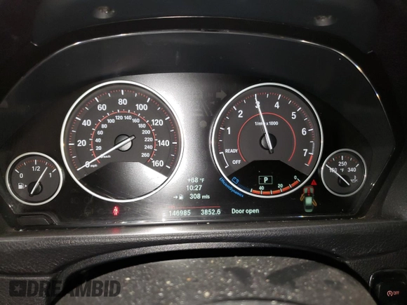 2012 BMW 3 Series 335i with VIN WBA3A9C55CF474823, listed as a Copart auction lot 87766325 with 146,985 mi miles and Salvage title. Bid and sale history available at DreamBid. Image 9.