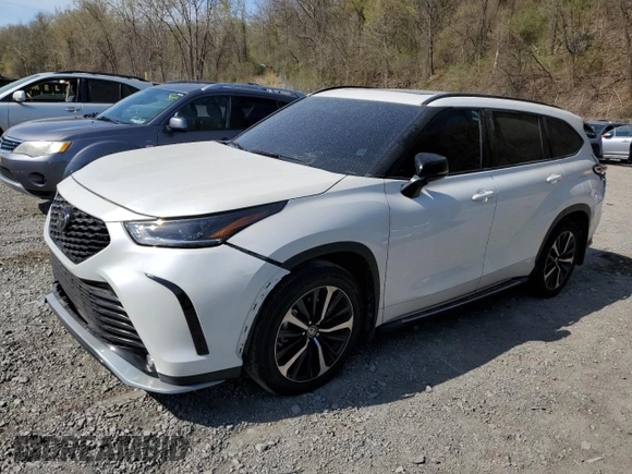 2021 Toyota Highlander XSE with VIN 5TDJZRBHXMS088799, listed as a Copart auction lot 53942365 with 25,172 mi miles and Non repairable. Bid and sale history available at DreamBid. Image 1.