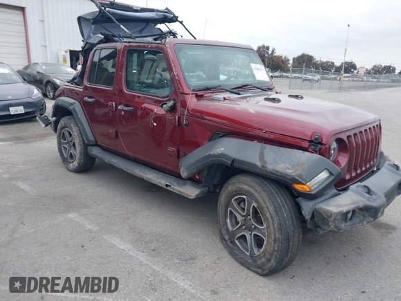 2021 Jeep Wrangler Unlimited Willys with VIN 1C4HJXDN5MW840857, listed as a IAAI auction lot 42381729 with 19,709 mi miles and . Bid and sale history available at DreamBid. Image 1.