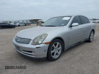 2003 Infiniti G35 w/Leather with VIN JNKCV51E63M322787, listed as a IAAI auction lot 41250569 with 154,817 mi miles. Bid and sale history available at carsss.com. Image 2.