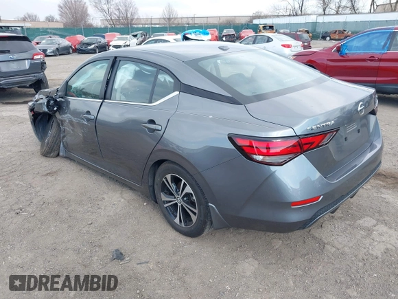2022 Nissan Sentra SV with VIN 3N1AB8CV8NY206624, listed as a IAAI auction lot 41827642 with 24,455 mi miles and . Bid and sale history available at DreamBid. Image 3.